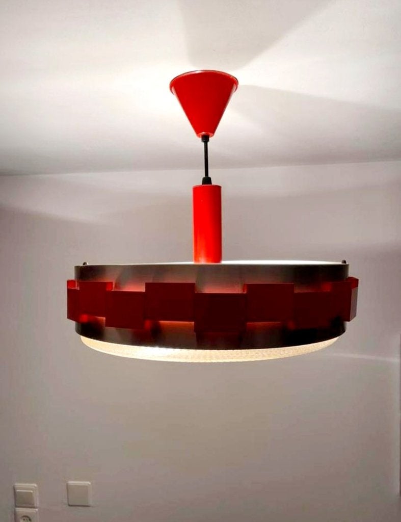 Vintage Jaren 70 Hanglamp, Ophalen, Gebruikt, Vintage, E27 (groot)