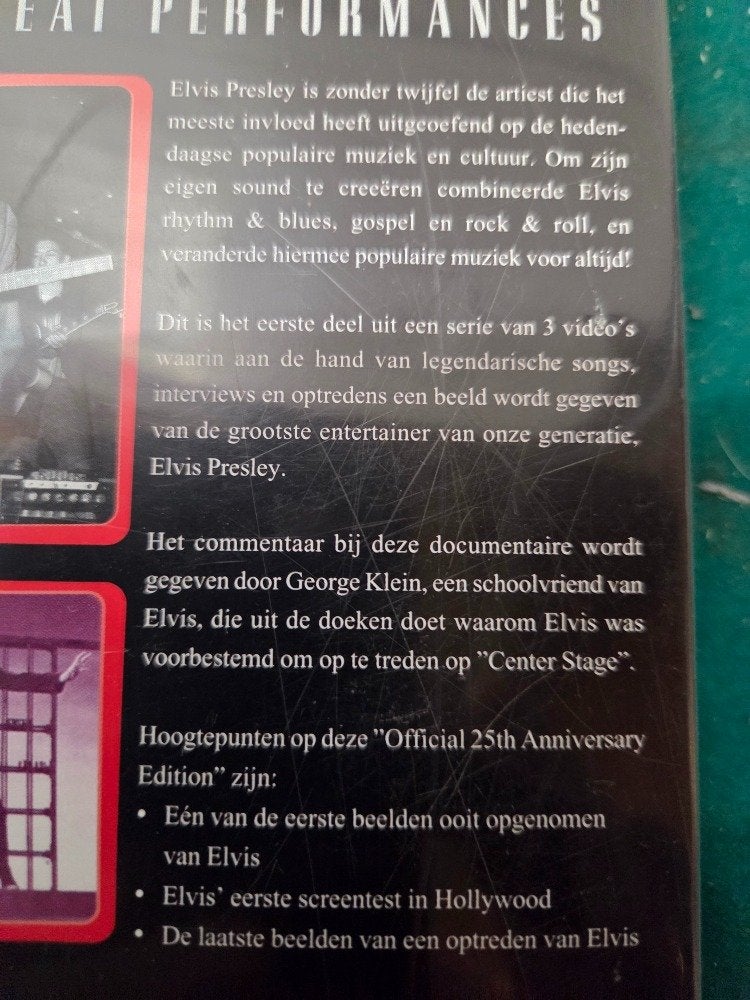 videoband elvis the great performens, Cd's en Dvd's, VHS | Film, Ophalen of Verzenden
