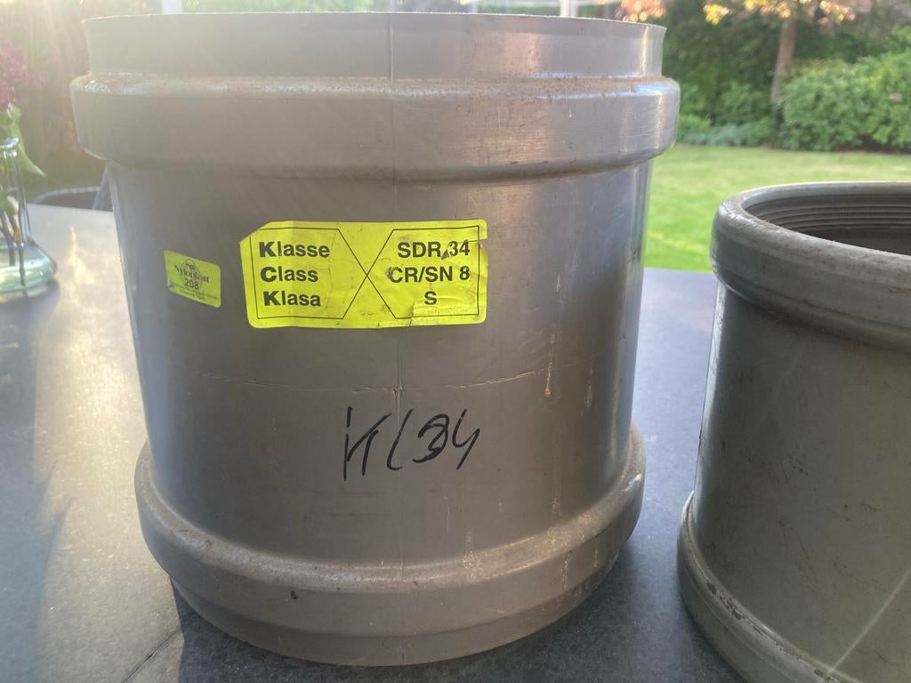 Schuifmoffen PVC zware klasse 250mm en 200mm, Afvoer, Gebruikt, Pvc, Ophalen of Verzenden