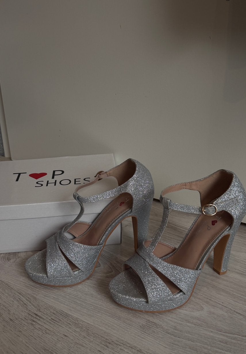 Glitter hakken, Overige kleuren, Ophalen of Verzenden, Zo goed als nieuw, Schoenen met hoge hakken