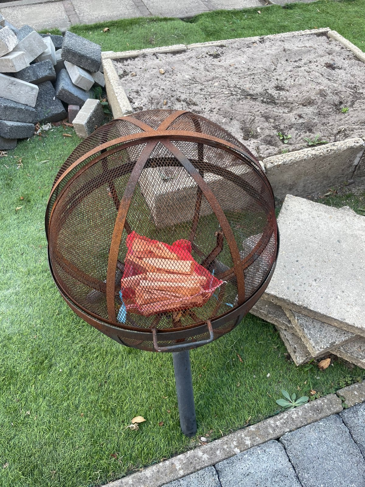 Tekoop ronde vuur korf bieden maar, Tuin en Terras, Vuurkorven, Ophalen, Gebruikt, Vuurkorf