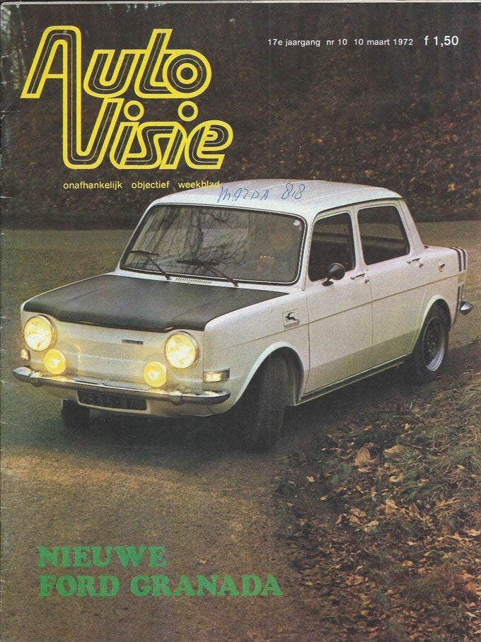 Autovisie 10 1972 : Mazda 818 - Fiat 126 - Ford Granada, Ophalen of Verzenden, Gelezen, Algemeen