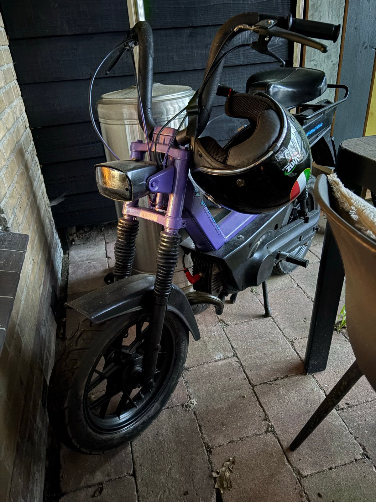Gilera citta Polini bromfiets - Unieke paarse uitvoering, Ophalen, Gebruikt, Tweetakt, Overige merken