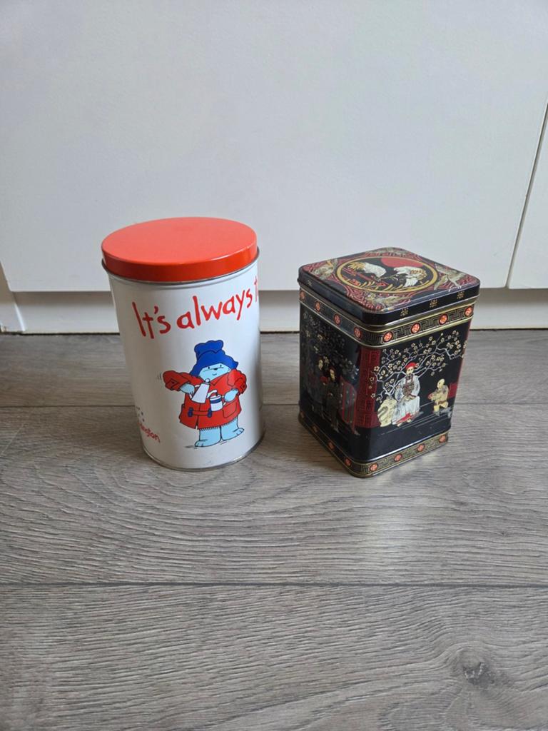 Douwe Egberts Koffie- en Theeblikken, Gebruikt, Ophalen of Verzenden, Voorraadpot, Metaal