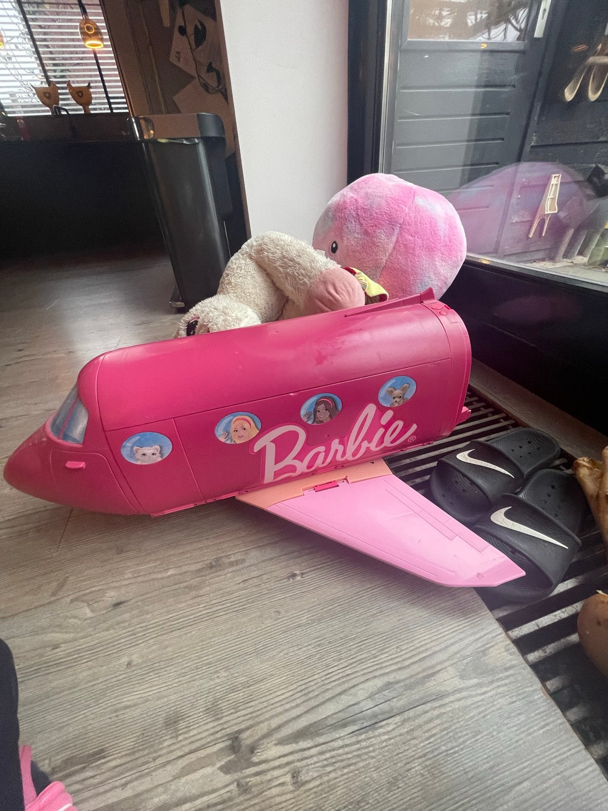 Barbie groot vliegtuig - Roze speelgoedvliegtuig, Ophalen, Gebruikt