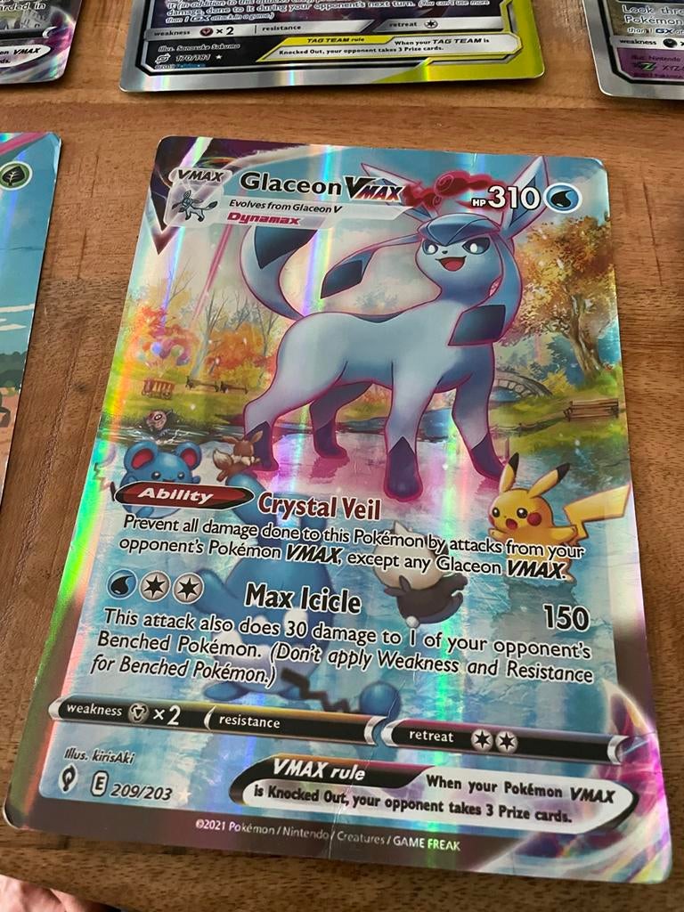 Pokémon VMAX & GX Kaarten - Glaceon, Rayquaza, Latias & Lati, Ophalen, Zo goed als nieuw, Meerdere kaarten, Foil