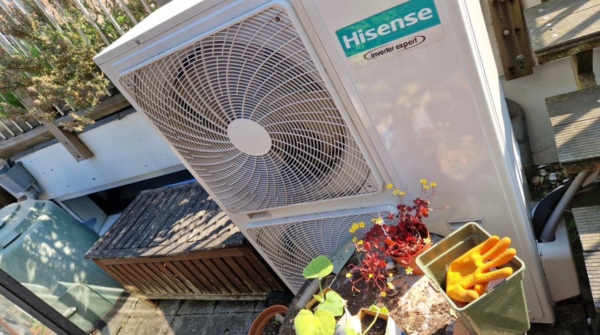 Hisense AUW-60U6RP4 Airco Buitenunit, Gebruikt, 3 snelheden of meer, Ophalen of Verzenden, Koelen en Ontvochtigen