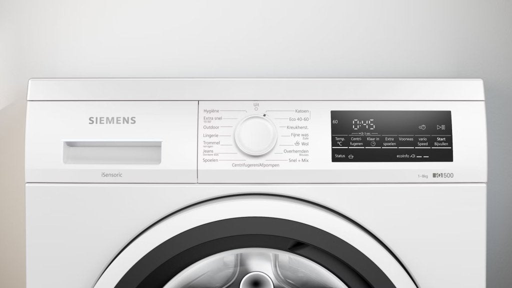 Siemens wasmachine WU14UT20NL- 8 kg - Wit, 1200 tot 1600 toeren, Minder dan 85 cm, BSH Huishoudapparaten, 8 tot 10 kg