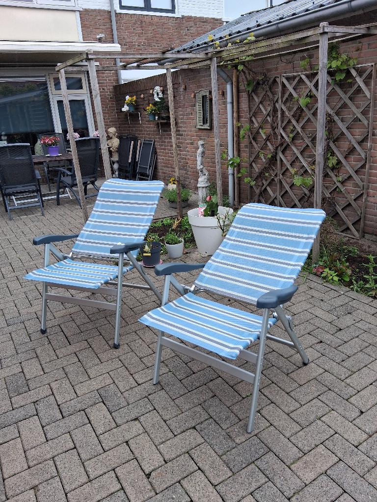 Crespo stoelen extra breed 2 stuks, Caravans en Kamperen, Kampeermeubelen, Zo goed als nieuw, Campingstoel, Ophalen