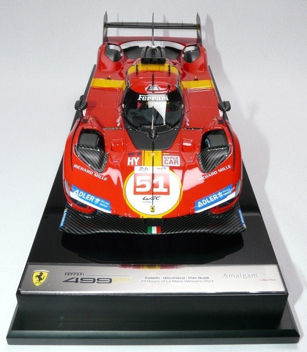 Ferrari 499P #51 LeMans 2023 Rood 1:18 van Amalgam, Hobby en Vrije tijd, Modelauto's | 1:18, Ophalen of Verzenden, Nieuw, Auto