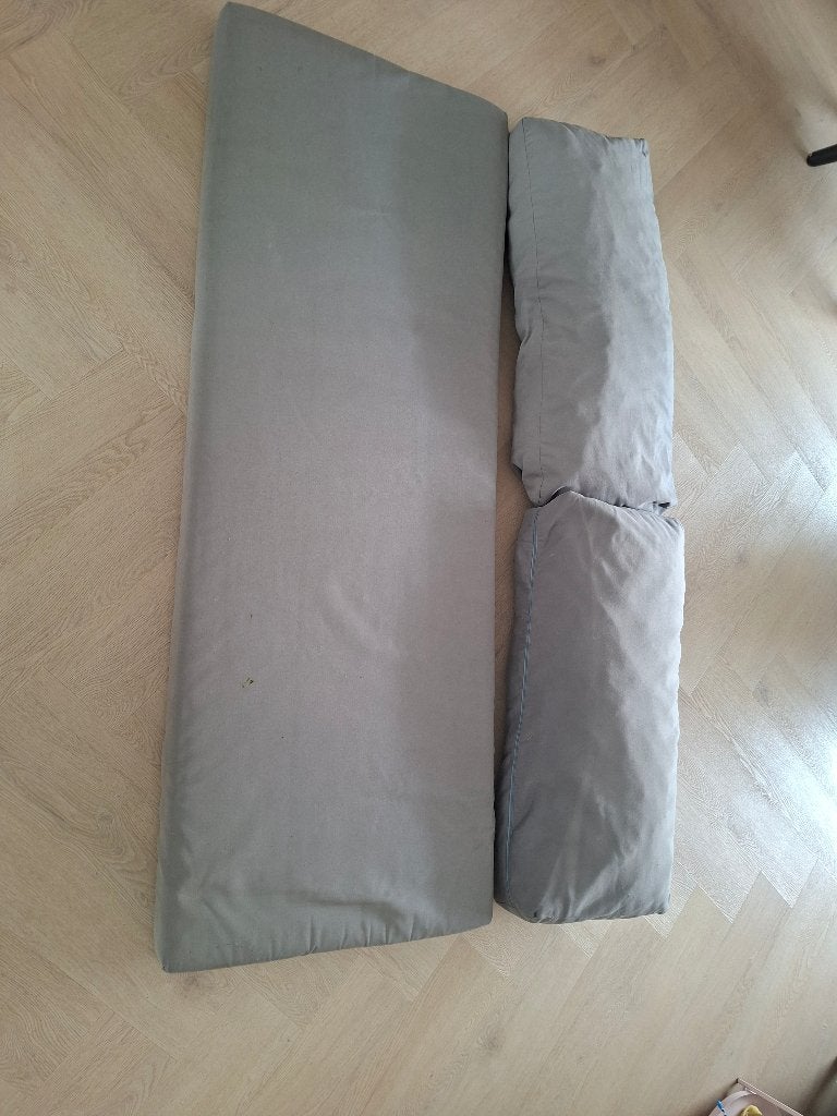 Kussens loungebank, Ophalen, Gebruikt