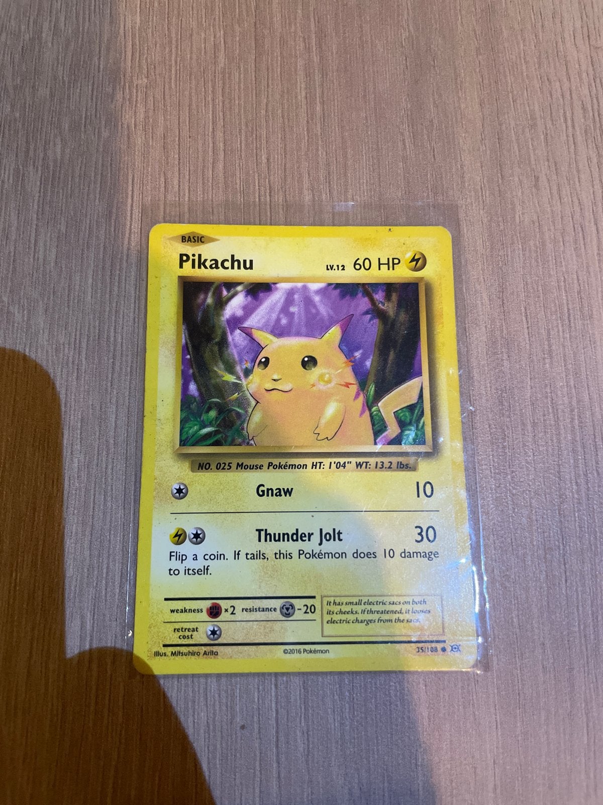 Pikachu Pokémon kaart (XY: Evolutions 2016), Ophalen of Verzenden, Gebruikt, Losse kaart