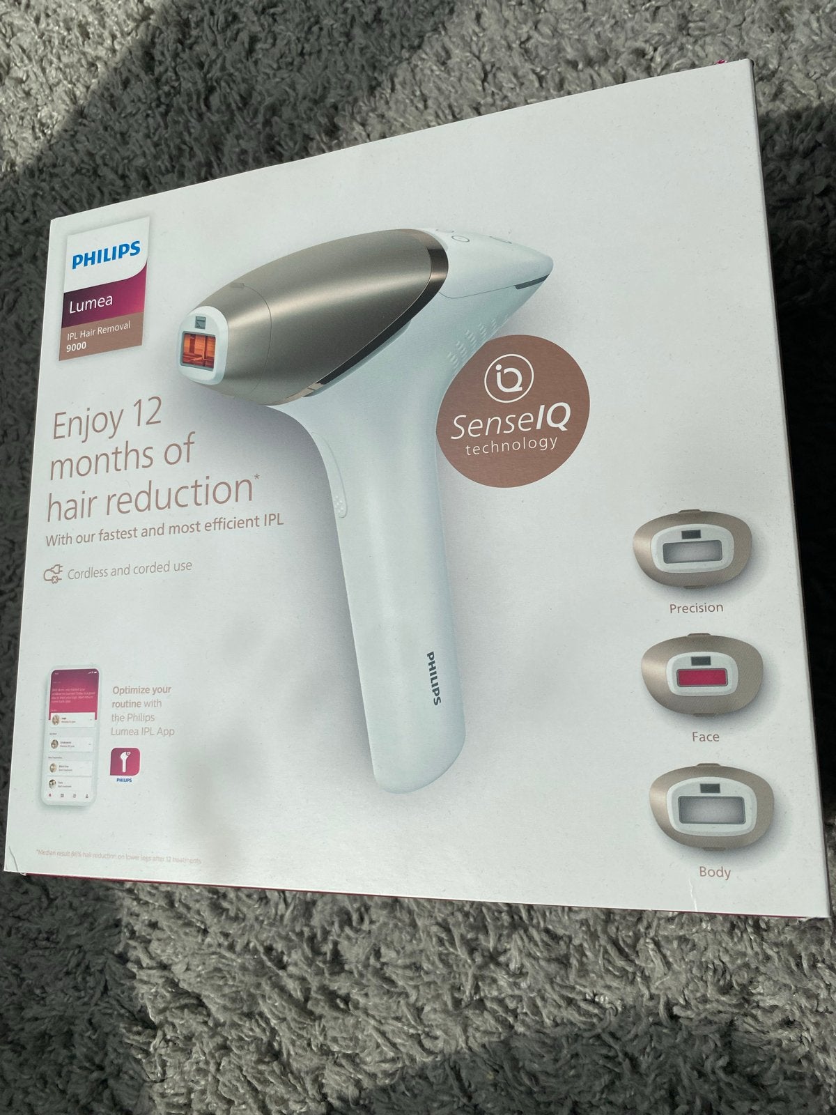 Nieuwe Philips Lumea 9000 IPL ontharingsapparaat, Ophalen, Nieuw, Scheren en Epileren