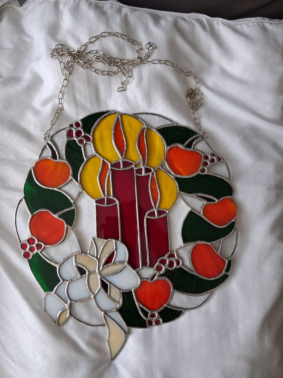 KERST - Tiffany - glas in lood - Raamhanger, Diversen, Ophalen, Nieuw