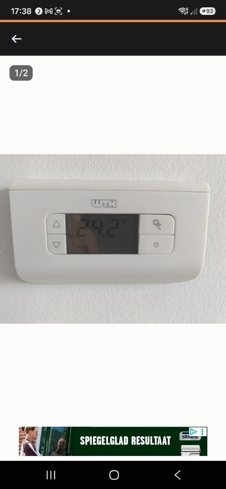 WTH Thermostaat - Gebruikt, Doe-het-zelf en Verbouw, Verzenden