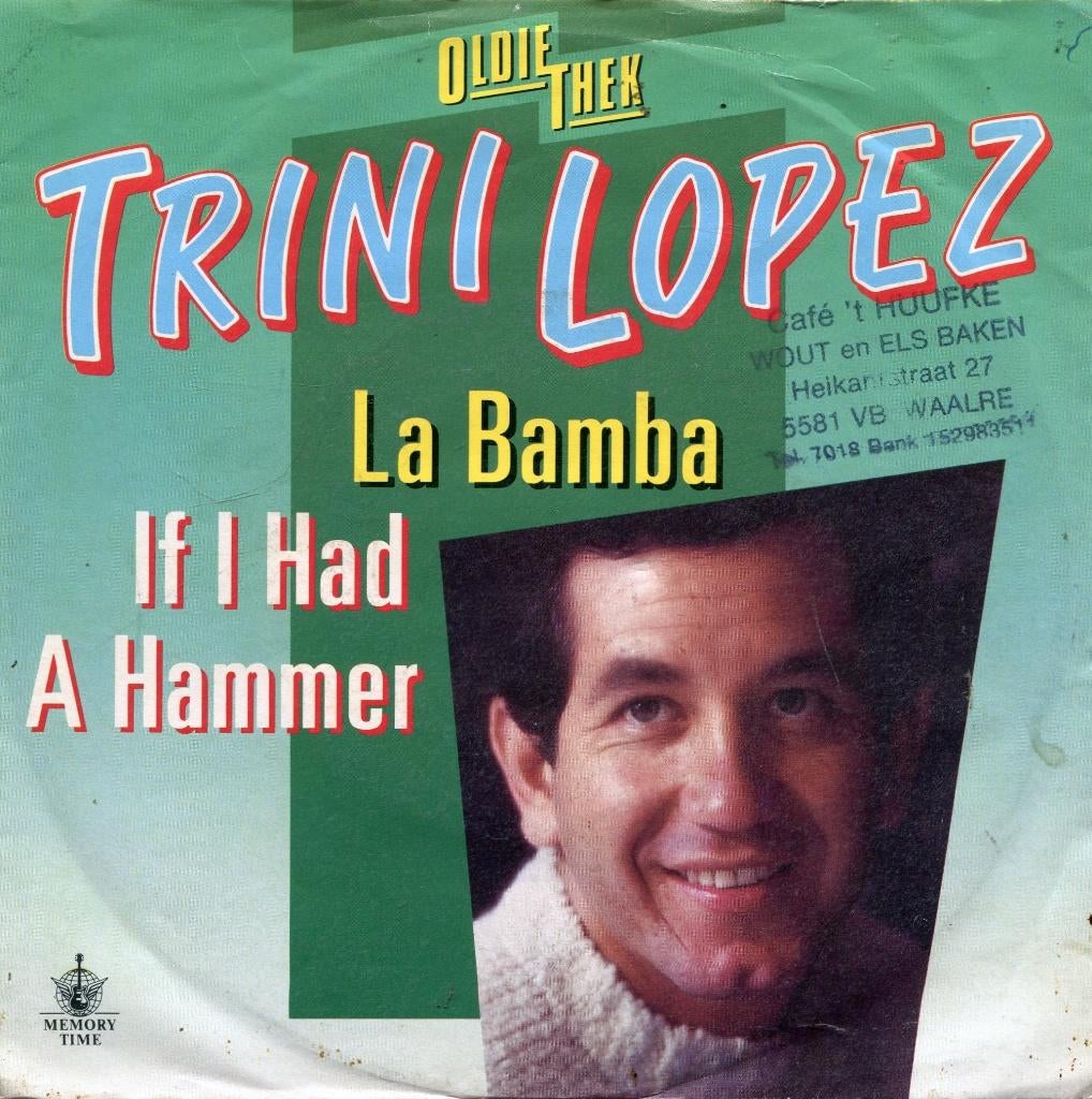 TRINI LOPEZ  -  La Bamba  / If I had a hammer, Fotohoes, Ophalen of Verzenden, Gebruikt, Pop