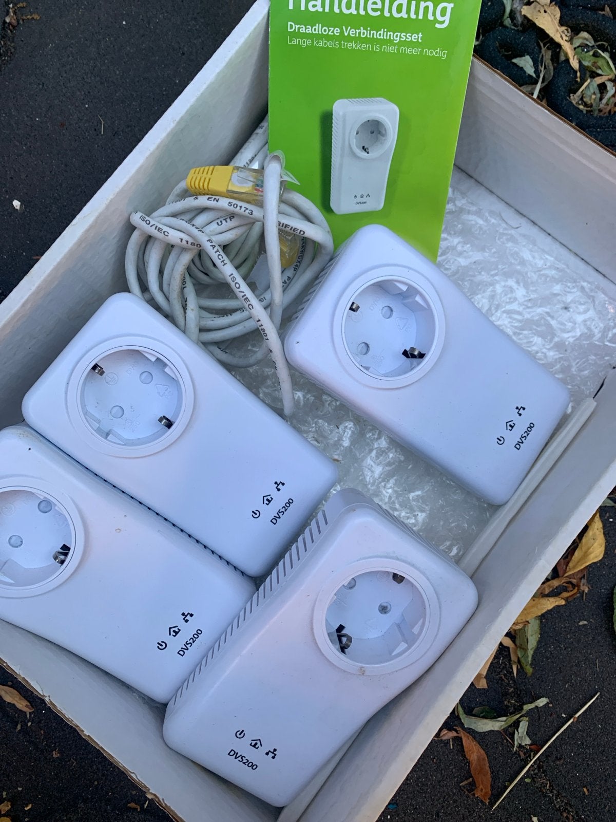 Draadloze Verbindingsset DVS200 Powerline Adapters (4 stuks), Ophalen of Verzenden, Gebruikt