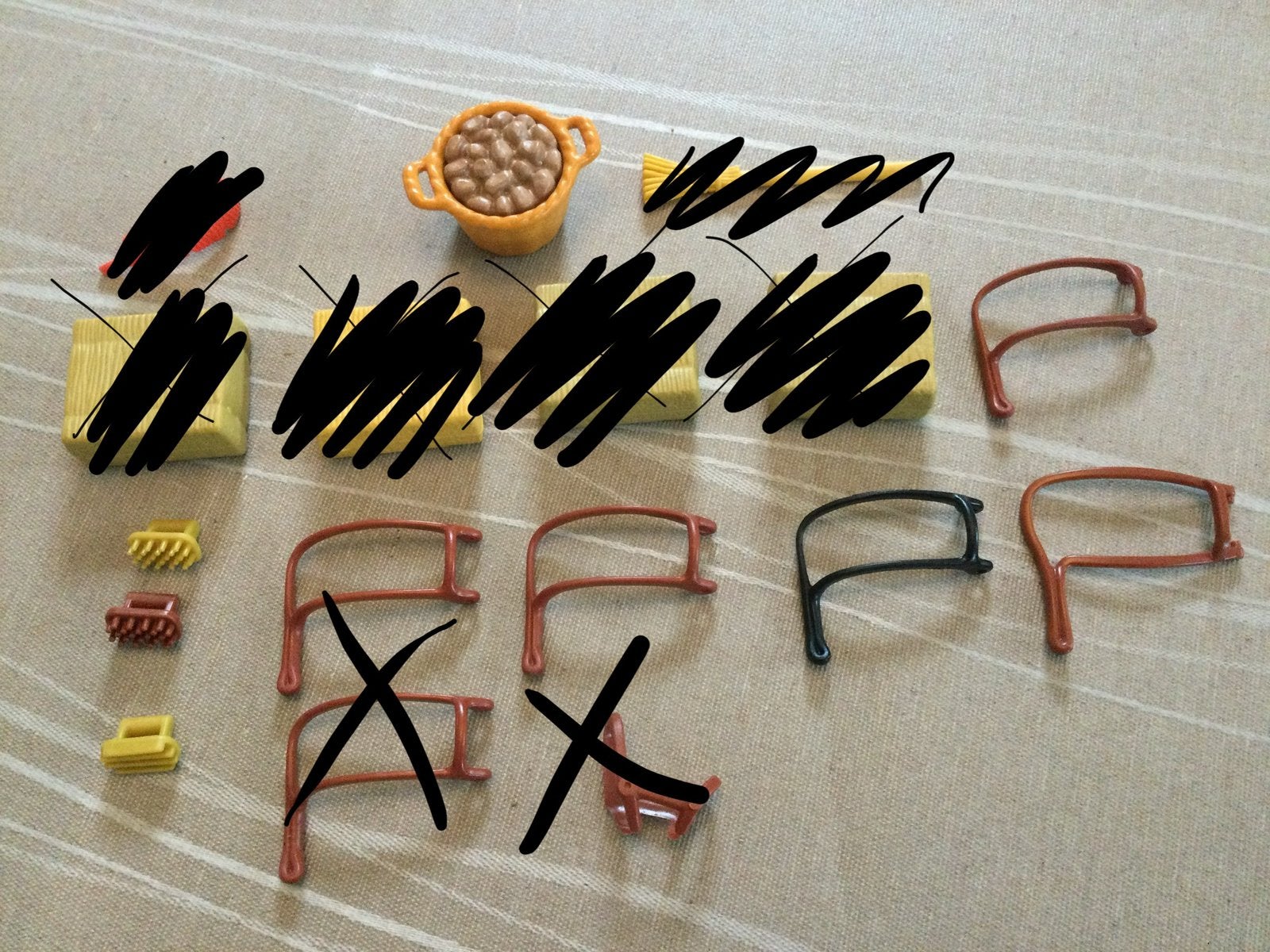 Playmobil paarden accessoires, aardappel mand., Ophalen of Verzenden, Zo goed als nieuw