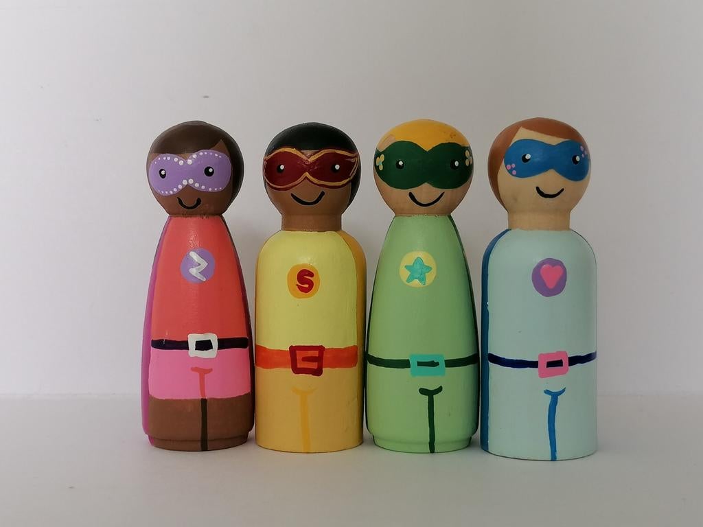 Pegdoll set superhelden, Ophalen of Verzenden, Nieuw