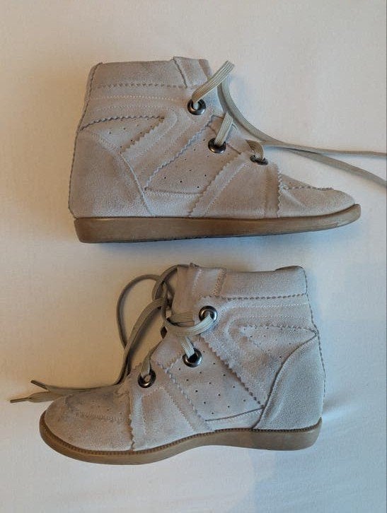 isabel marant bobby sneakers grijs / off white maat 38, Kleding | Dames, Isabel Marant, Ophalen of Verzenden, Sneakers of Gympen