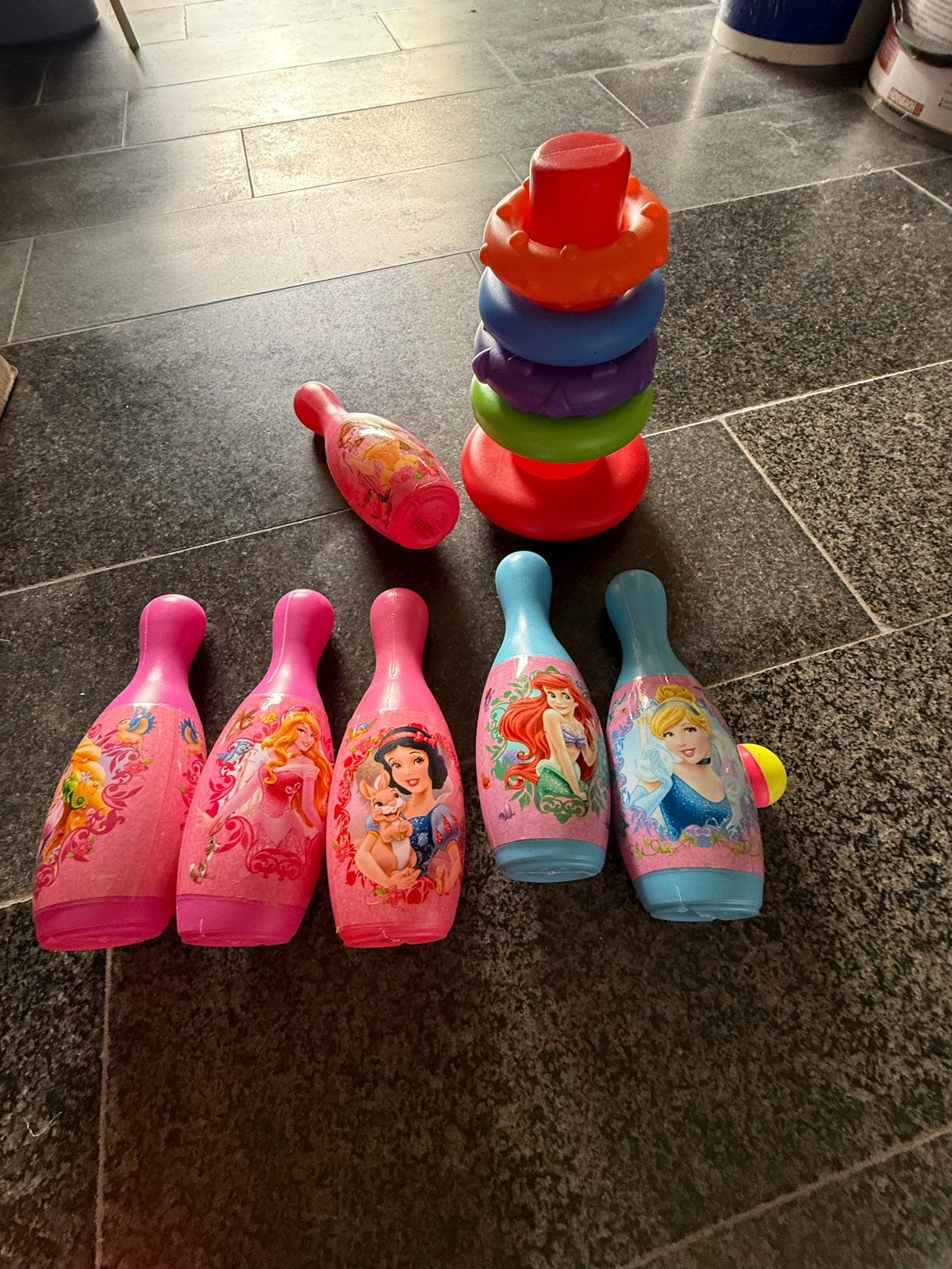 Disney Prinsessen Bowling Set en Stapeltoren, Ophalen of Verzenden, Gebruikt, Meisje