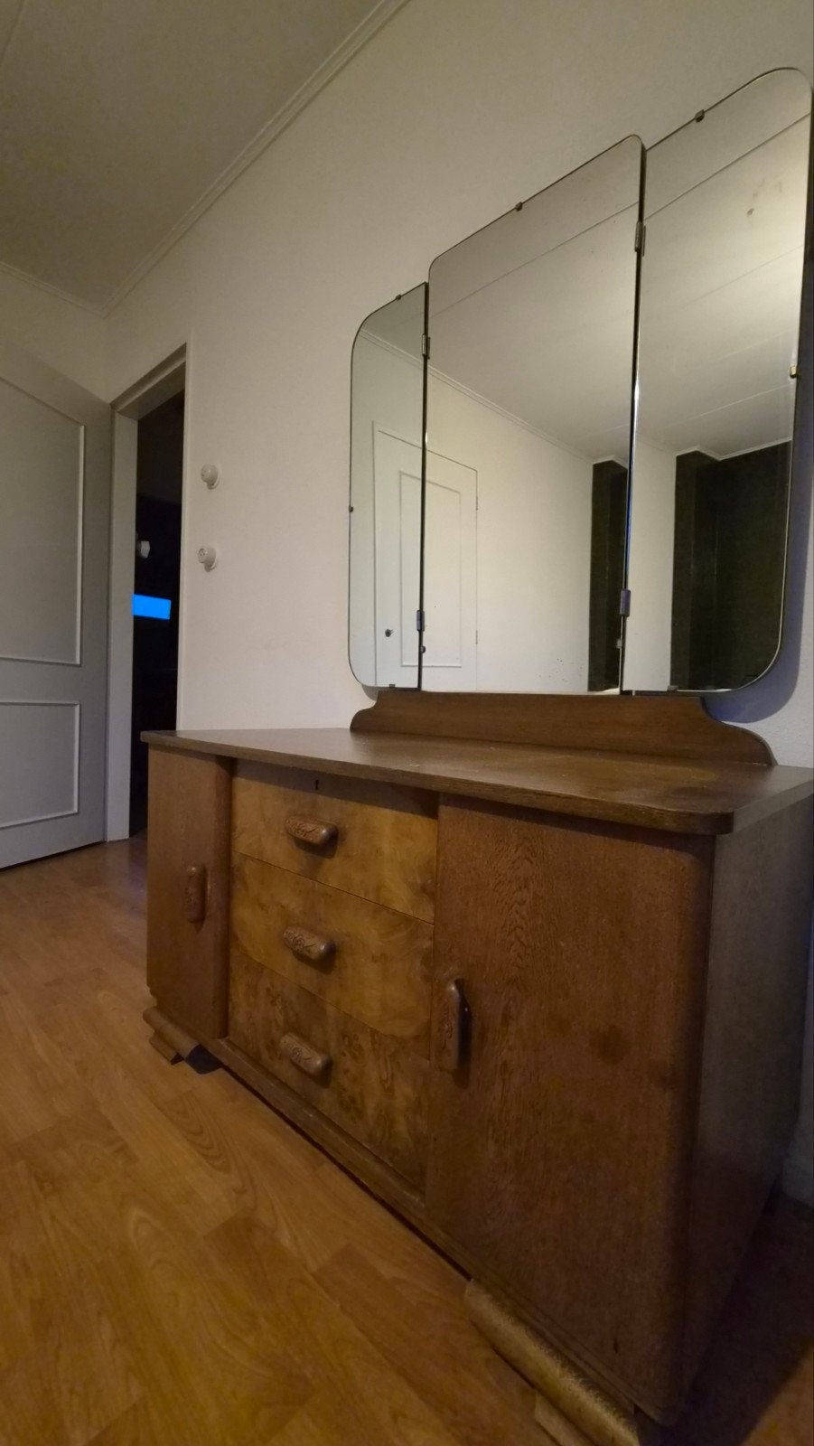 Dressoir met kaptafelspiegel, Ophalen, Gebruikt, 50 tot 100 cm, Art deco, jaren 50