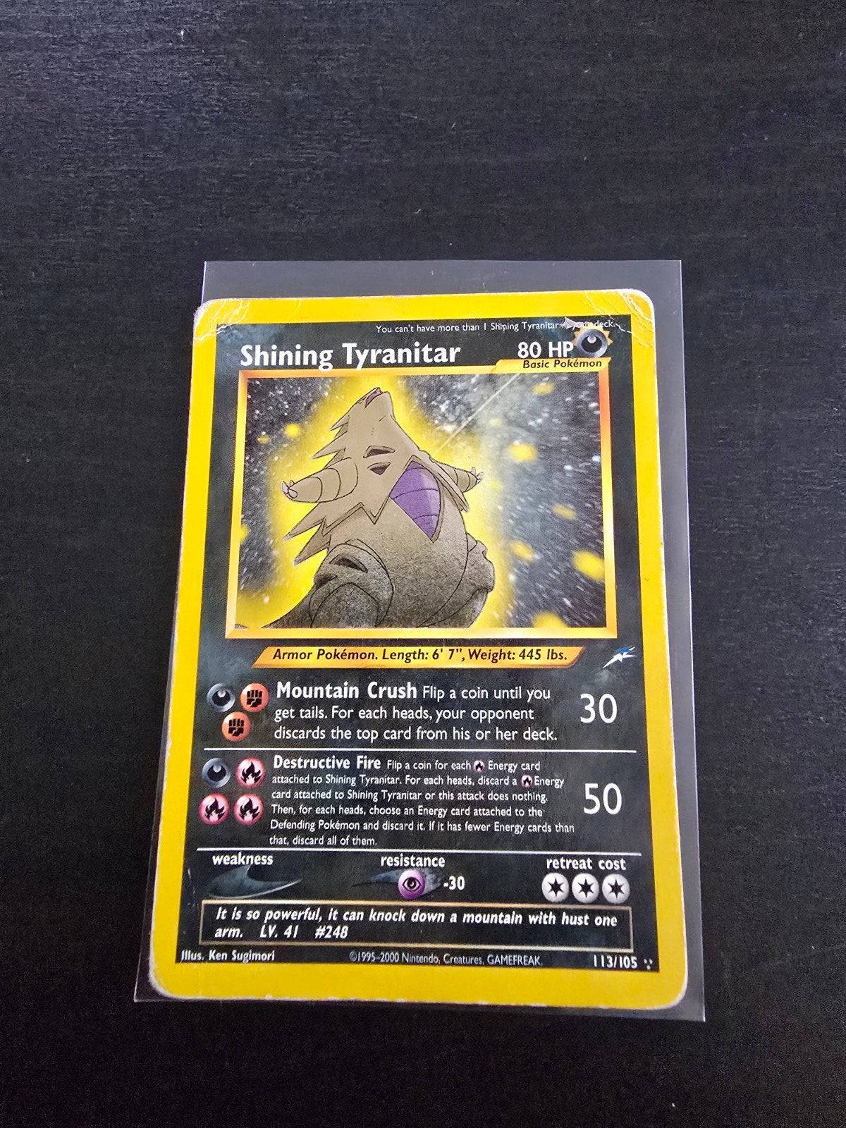 Pokemon Shining Tyranitar #113 Neo Destiny, Ophalen, Zo goed als nieuw