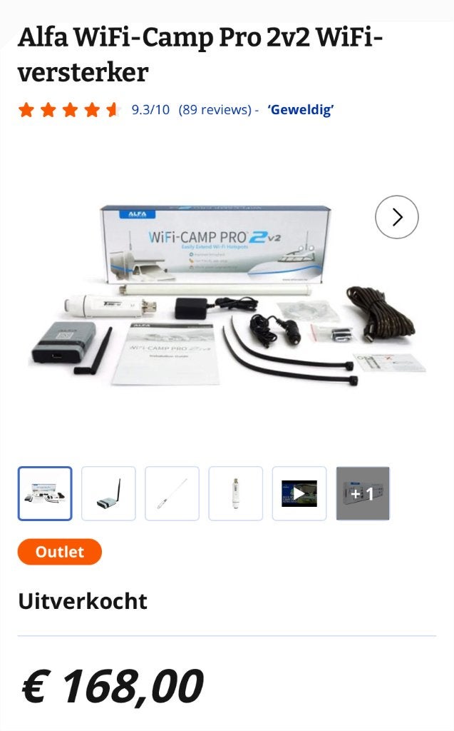 Wifi versterker camp pro 2, Ophalen, Zo goed als nieuw