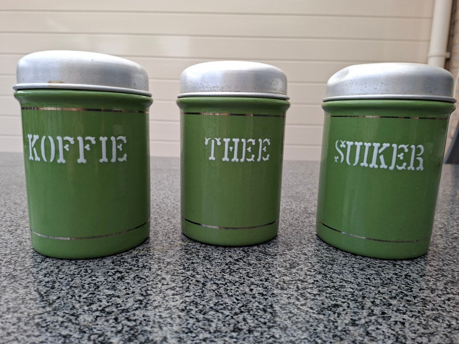 Vintage voorraadblikken: Koffie, Thee, Suiker, Antiek en Kunst, Ophalen