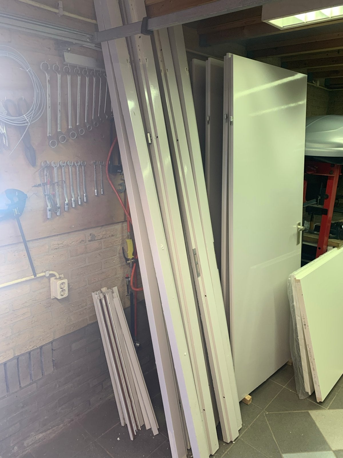 Set van 4 opdek deuren met kozijnen, Ophalen, 80 tot 100 cm, Binnendeur, Zo goed als nieuw