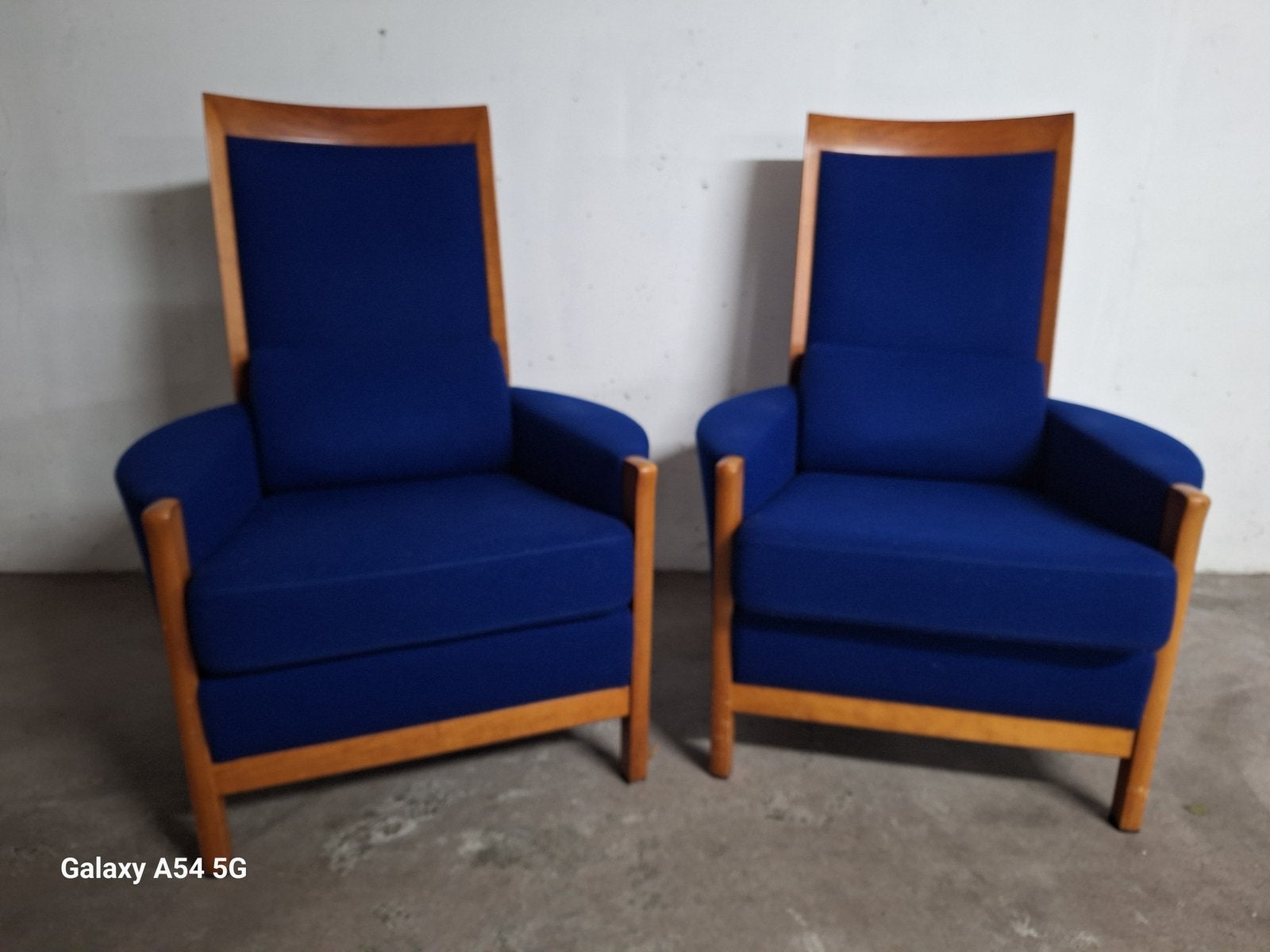 2 identieke giorgetti vintage design stoelen, Ophalen, Gebruikt, Minder dan 75 cm, 50 tot 75 cm
