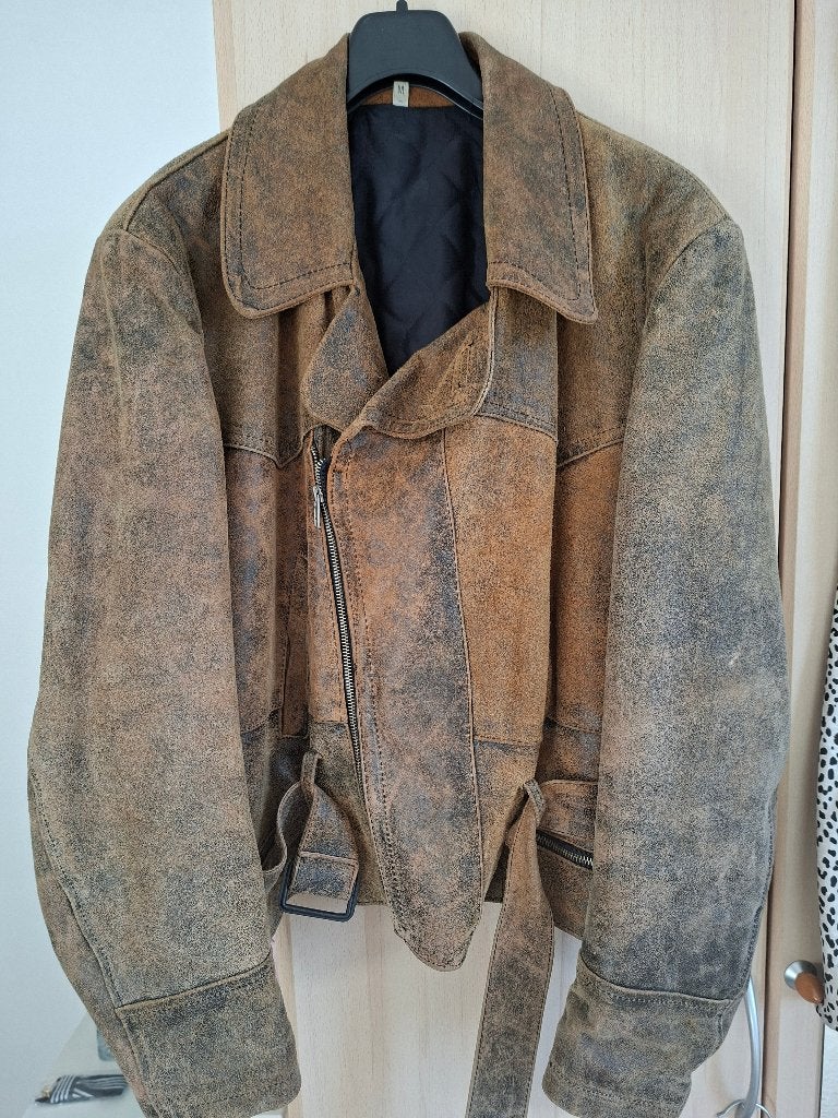 Leren jack, Kleding | Dames, Ophalen of Verzenden, Gedragen, Maat 38/40 (M), Bruin