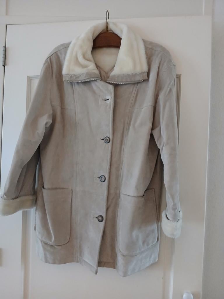 Lammy jas maat 40 met teddy voering, Maat 38/40 (M), Beige, Ophalen of Verzenden, Lamy