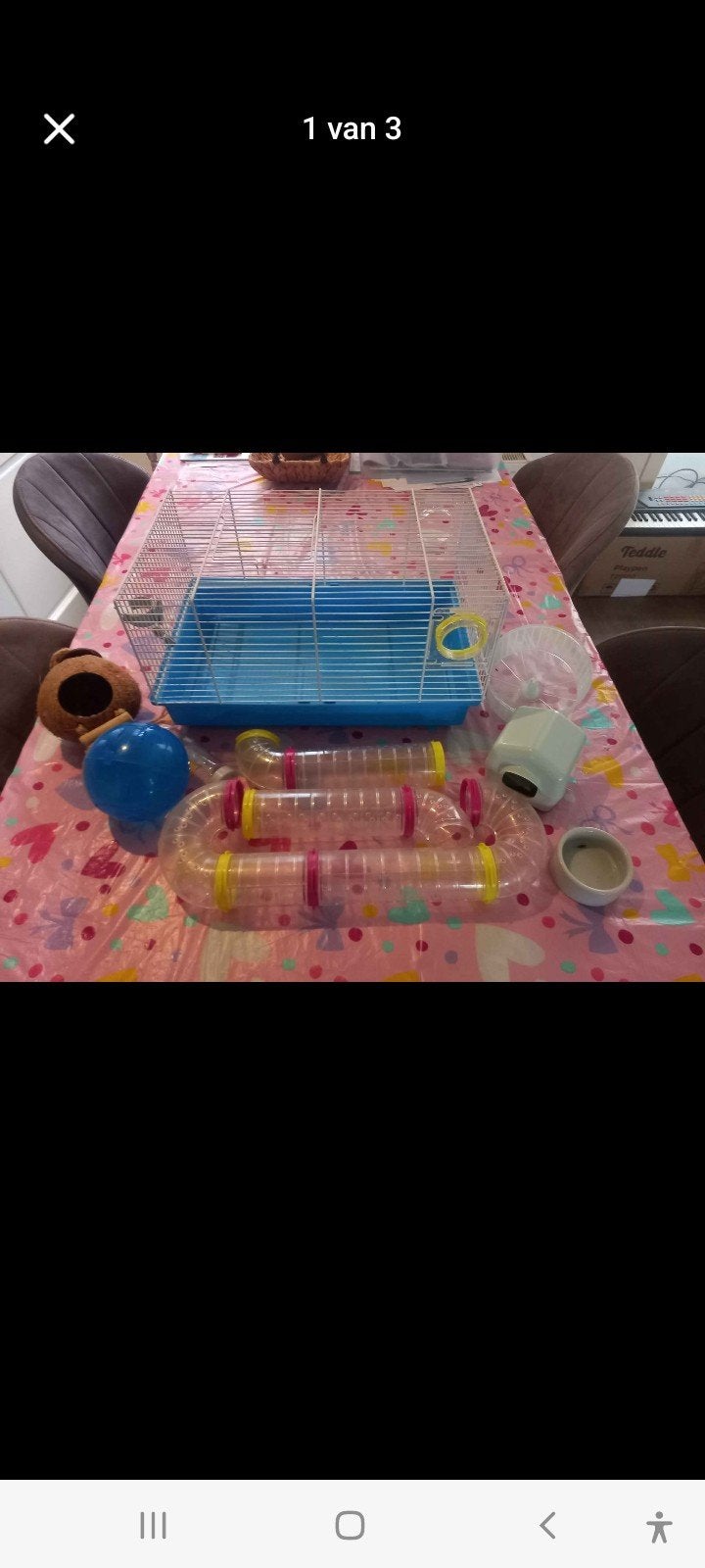 hamsterkooi met toebehoren als zgan, Dieren en Toebehoren, Knaagdieren en Konijnen | Hokken en Kooien, Kooi, Minder dan 75 cm
