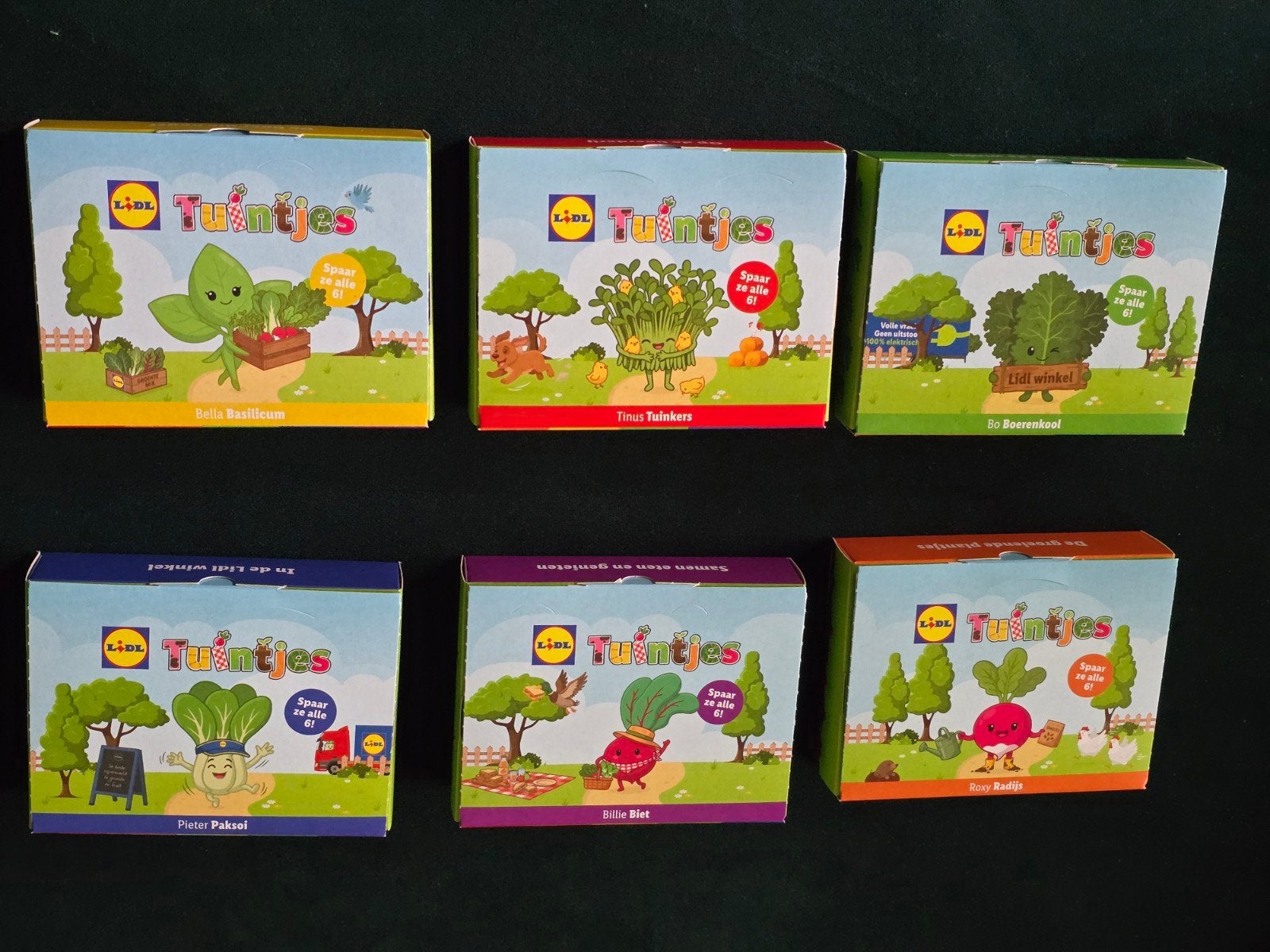 Complete set van 6 Lidl Tuintjes van de Lidl, Lidl, Ophalen of Verzenden