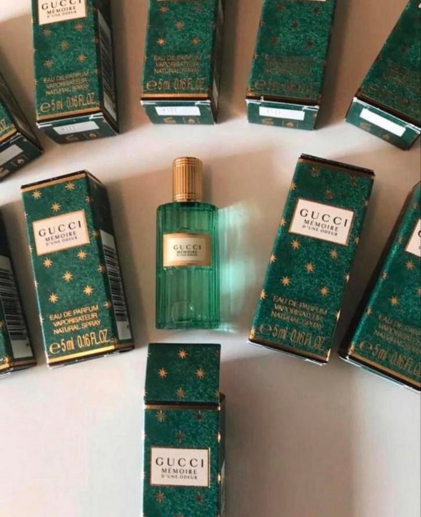 10 miniaturen Memoire d’une odeur Gucci 50 ml Discontinued, Ophalen of Verzenden, Nieuw