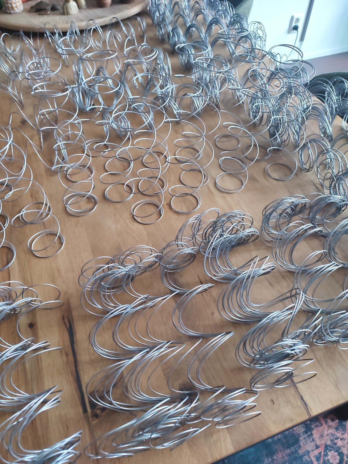 Metalen veren springveer veer diy hobby kunst metaal, Ophalen of Verzenden, Zo goed als nieuw