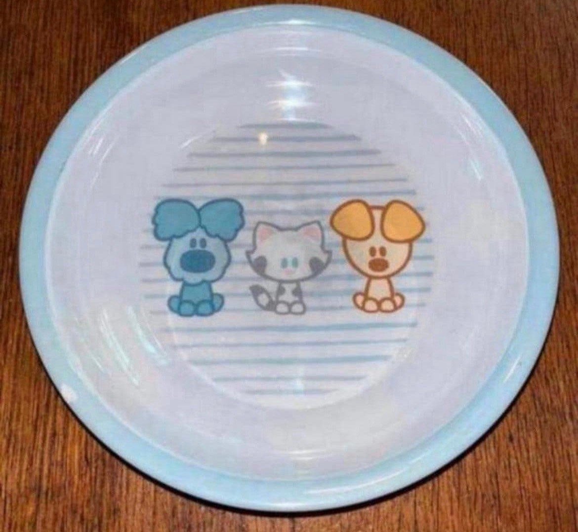 Kinderservies bord WOEZEL EN PIP, Ophalen of Verzenden, Zo goed als nieuw