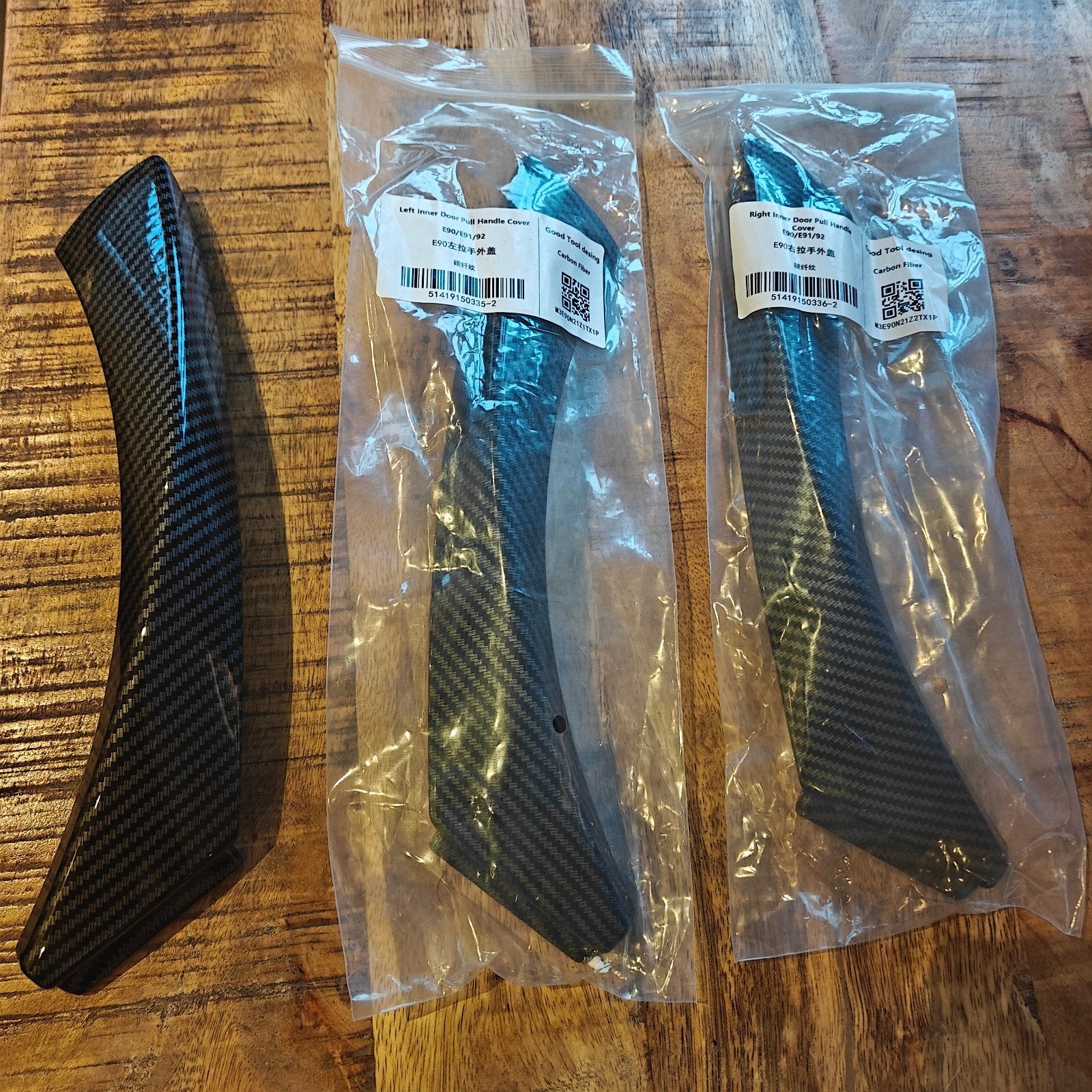 Carbon Fiber Deurklink Covers voor BMW E90/E91/E92, Auto-onderdelen, Interieur en Bekleding, Ophalen of Verzenden, Nieuw, BMW
