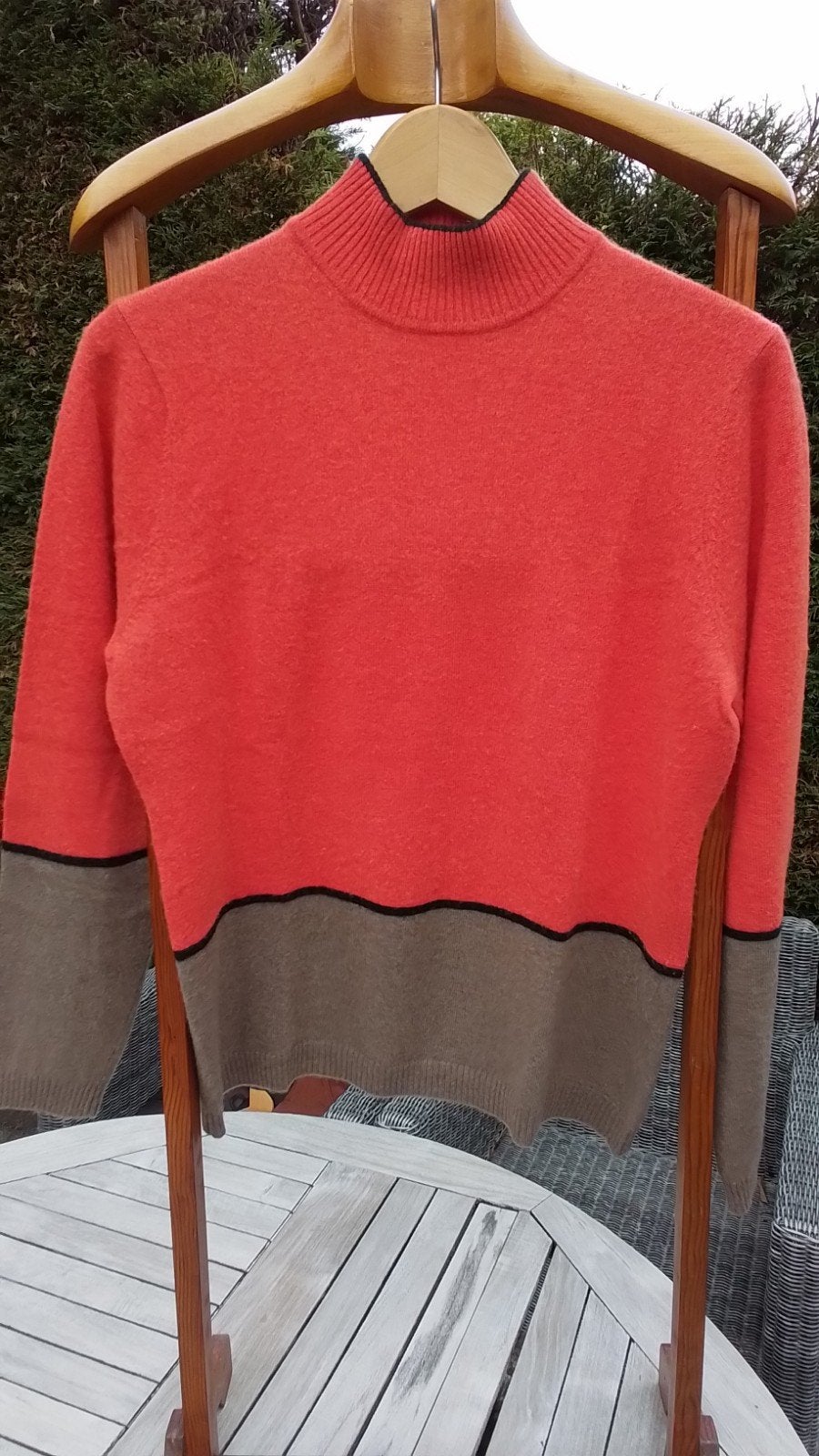 GERRY WEBER EDITION, CASHMERE TRUI,ORANJE,BRUIN in mt M/L 🧡, Kleding | Dames, Maat 38/40 (M), Verzenden, Oranje, Zo goed als nieuw