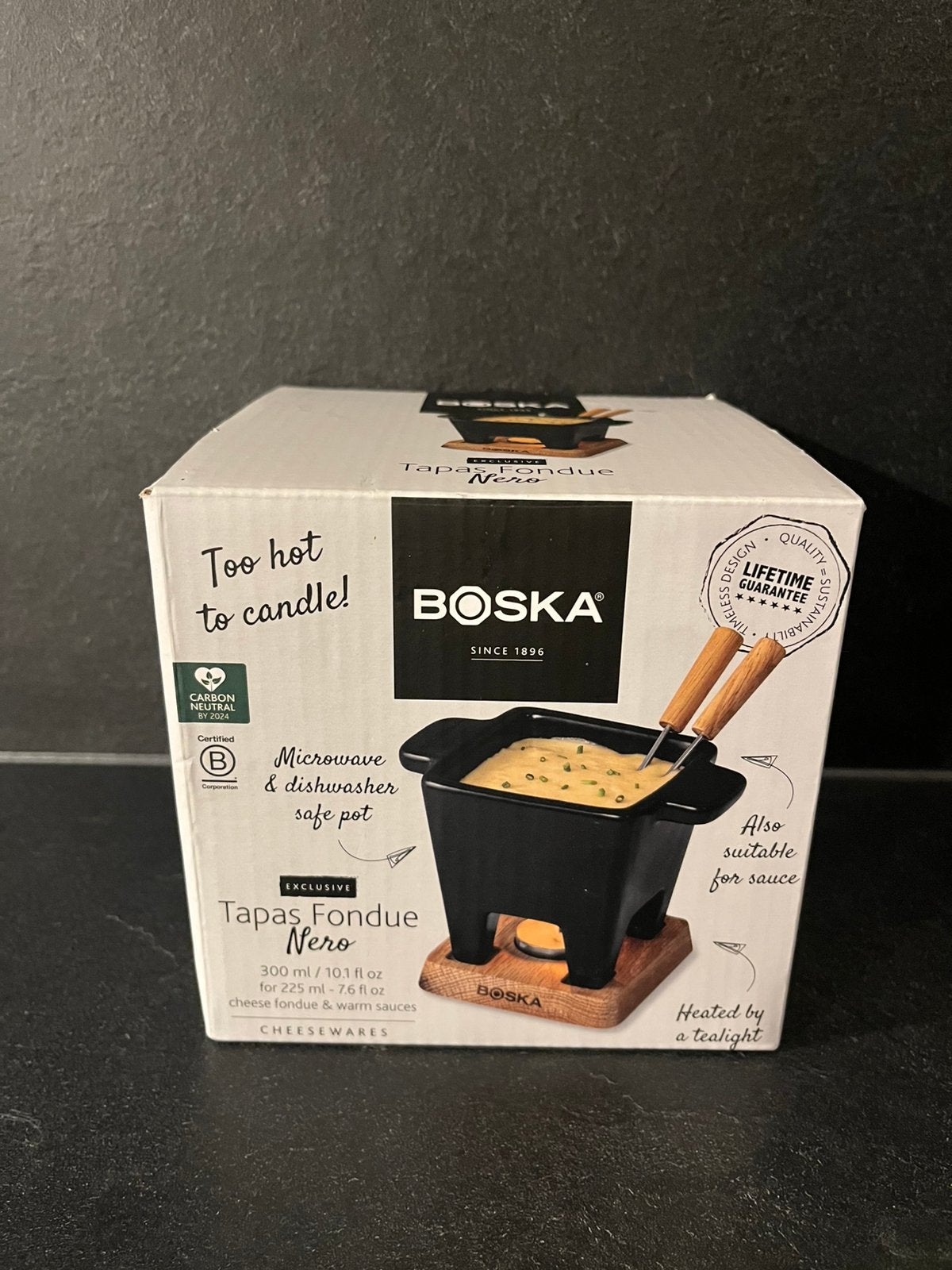 BOSKA kaasfondue “mini” NIEuW, Ophalen of Verzenden, Zo goed als nieuw, Waxinelicht, Fondueset