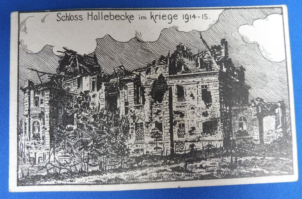 WOI Feldpostkaart 1915 - Kasteel Hollebeke Ieper Vlaanderen, Verzamelen, Militaria | Algemeen, Verzenden, Landmacht, Duitsland