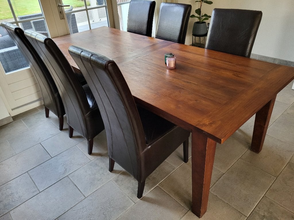 grote eettafel massief, Ophalen, Overige materialen, Gebruikt, 100 tot 150 cm