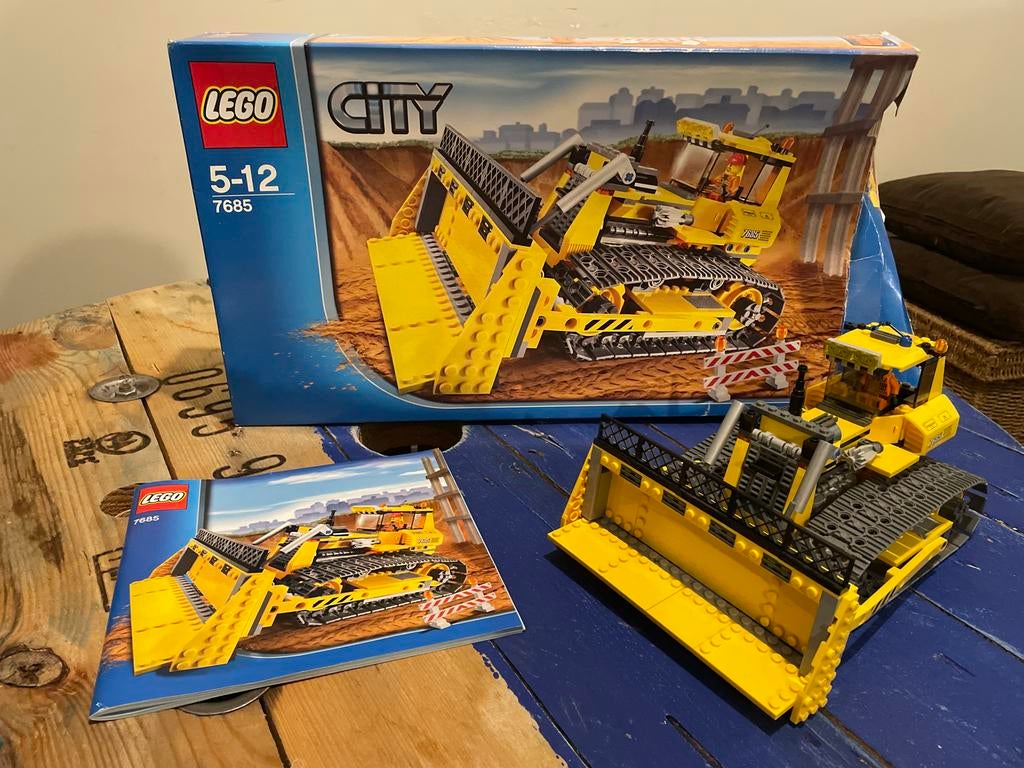 Lego City 7685 Bulldozer met doos en instructieboekje, Ophalen, Zo goed als nieuw, Complete set, Lego