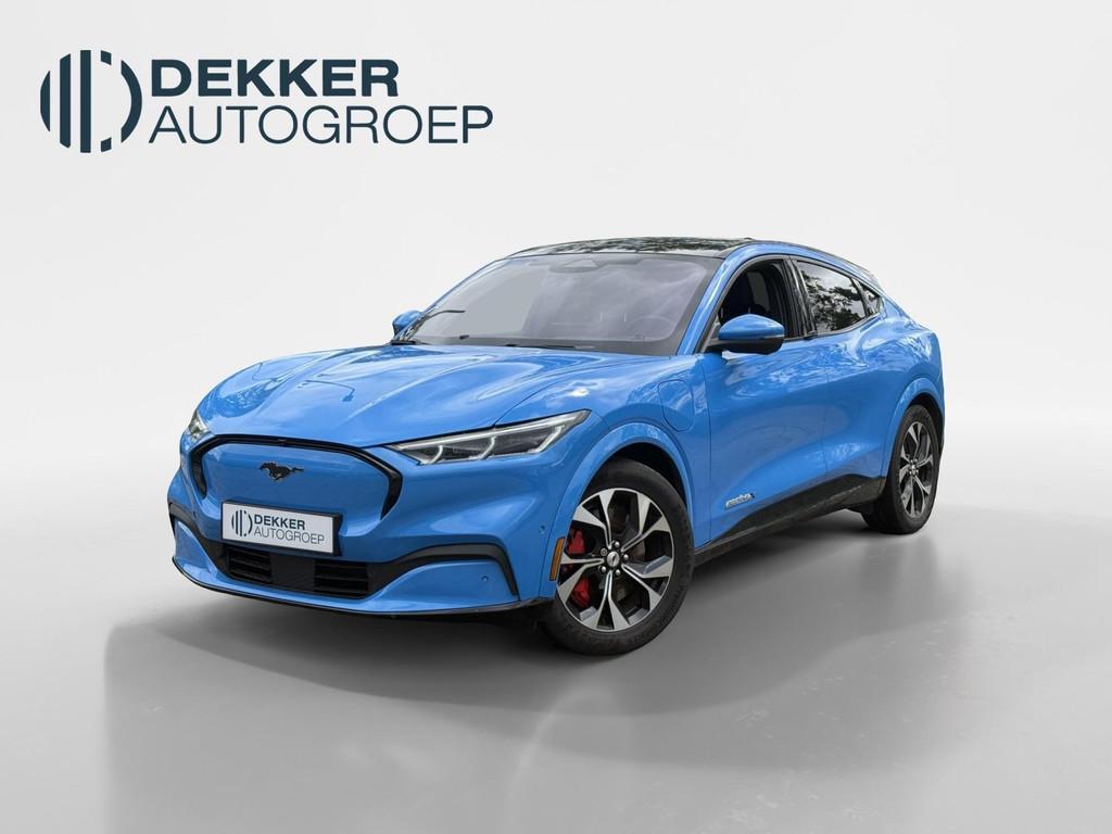Ford Mustang Mach-E Extended First Edition AWD 98 kWh, Auto's, Gebruikt, 750 kg, Blauw, Origineel Nederlands