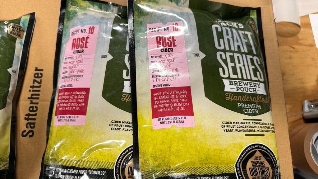 Rose Cider craft pakket 2x23 liter, Ophalen of Verzenden, Nieuw