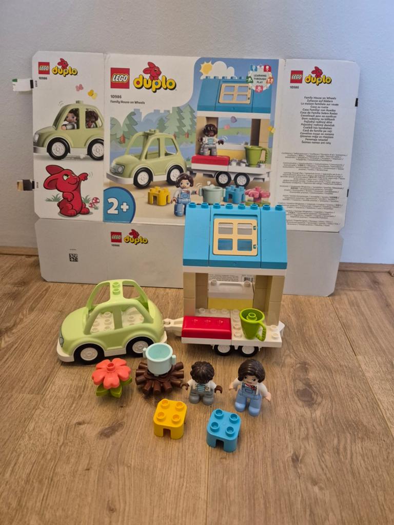 LEGO Duplo Familiehuis op Wielen 10986, Ophalen, Zo goed als nieuw, Compleet, Duplo