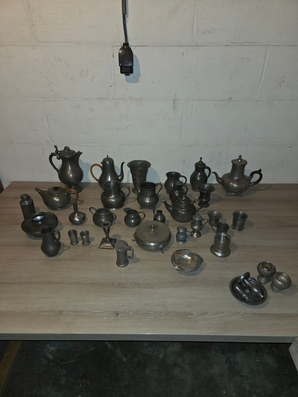 Antieke tinnen items - ruim 12 kg - diverse merken, Antiek en Kunst, Ophalen of Verzenden