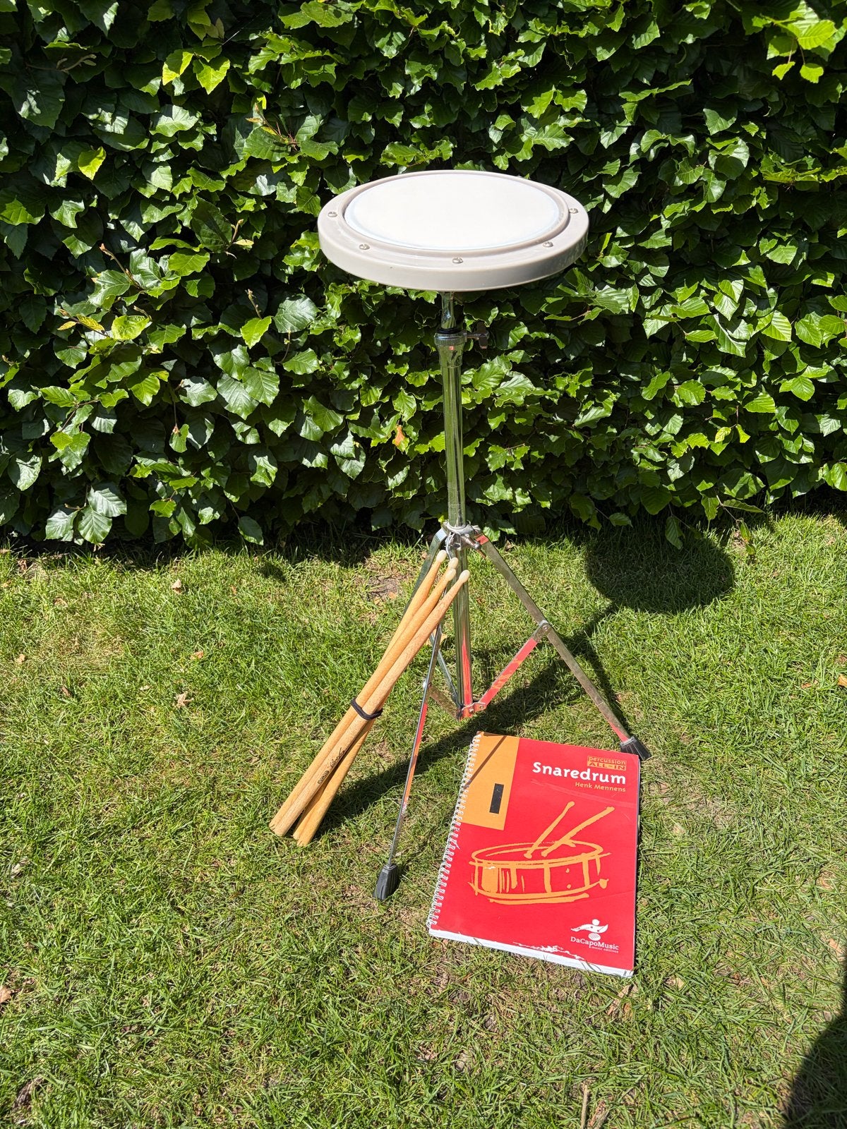 Oefen drumpad met standaard en drumstokken, Muziek en Instrumenten, Drumstellen en Slagwerk, Gebruikt, Overige merken, Ophalen