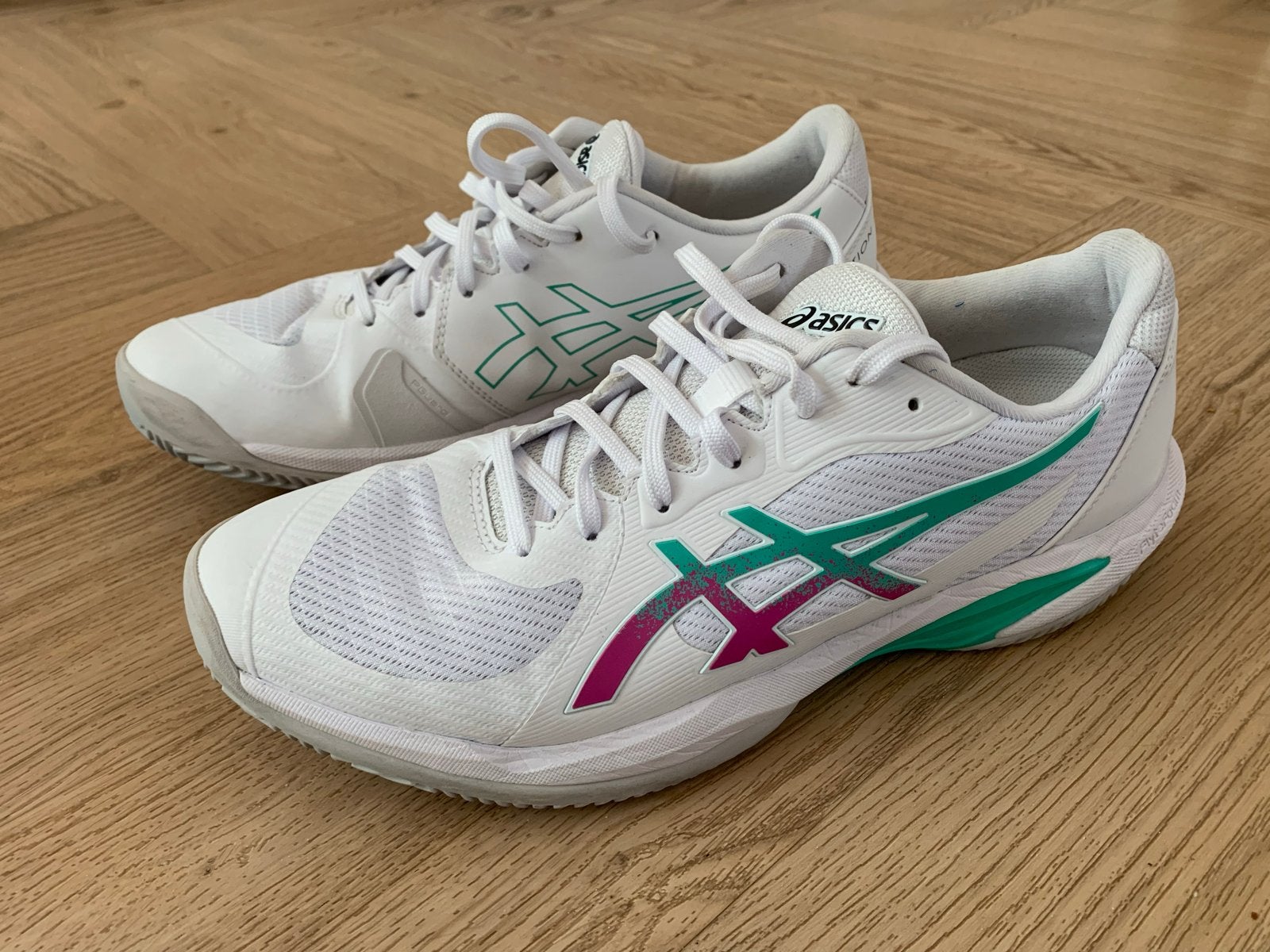 ASICS Solution Swift FF 2 Clay Tennisschoenen - Maat 46, Ophalen of Verzenden, Gedragen, Wit, Sneakers of Gympen